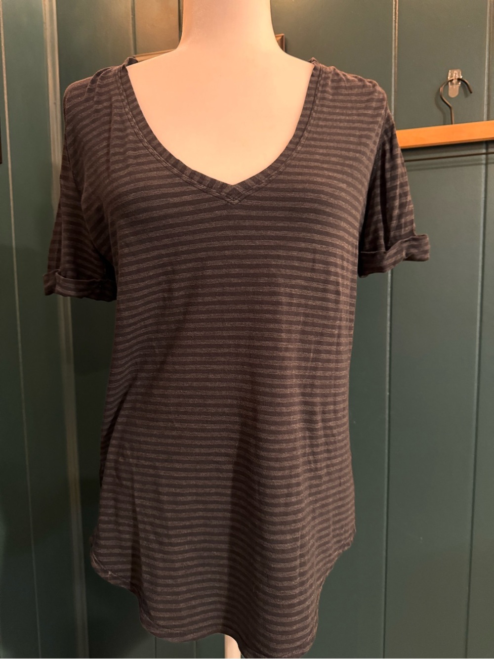 Lululemon Striped V-Neck Women's Tee